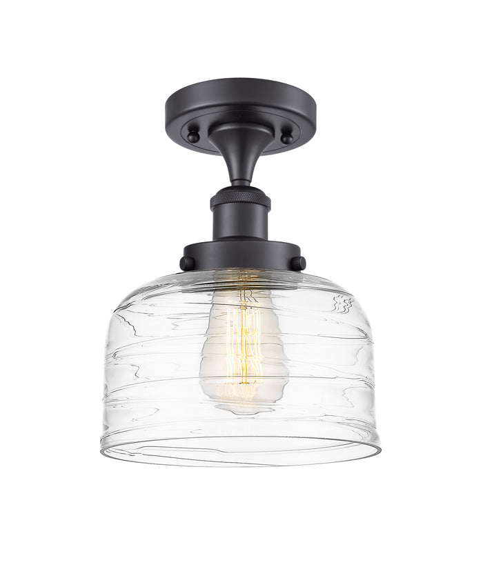 Edison Semi-Flush Mount Brushed Satin Nickel