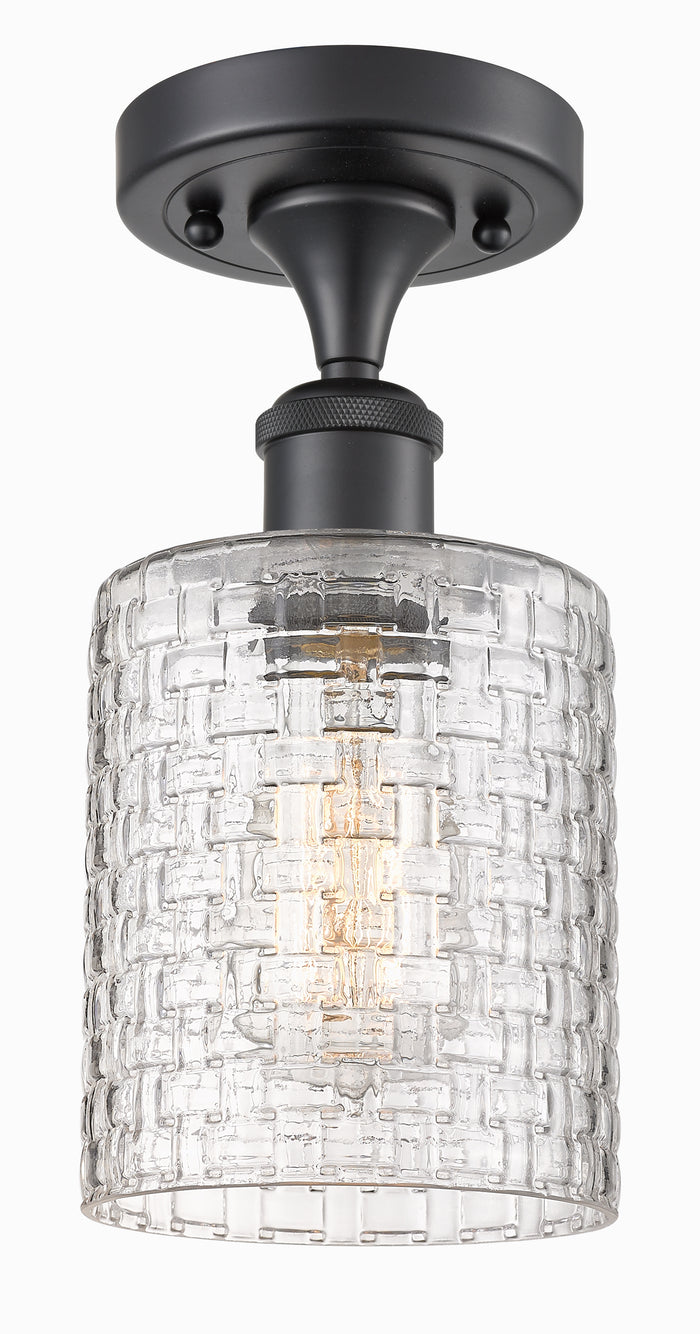 Edison Semi-Flush Mount Brushed Satin Nickel