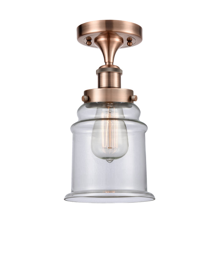 Edison Semi-Flush Mount Brushed Satin Nickel