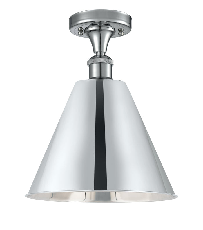 Edison Semi-Flush Mount Brushed Satin Nickel