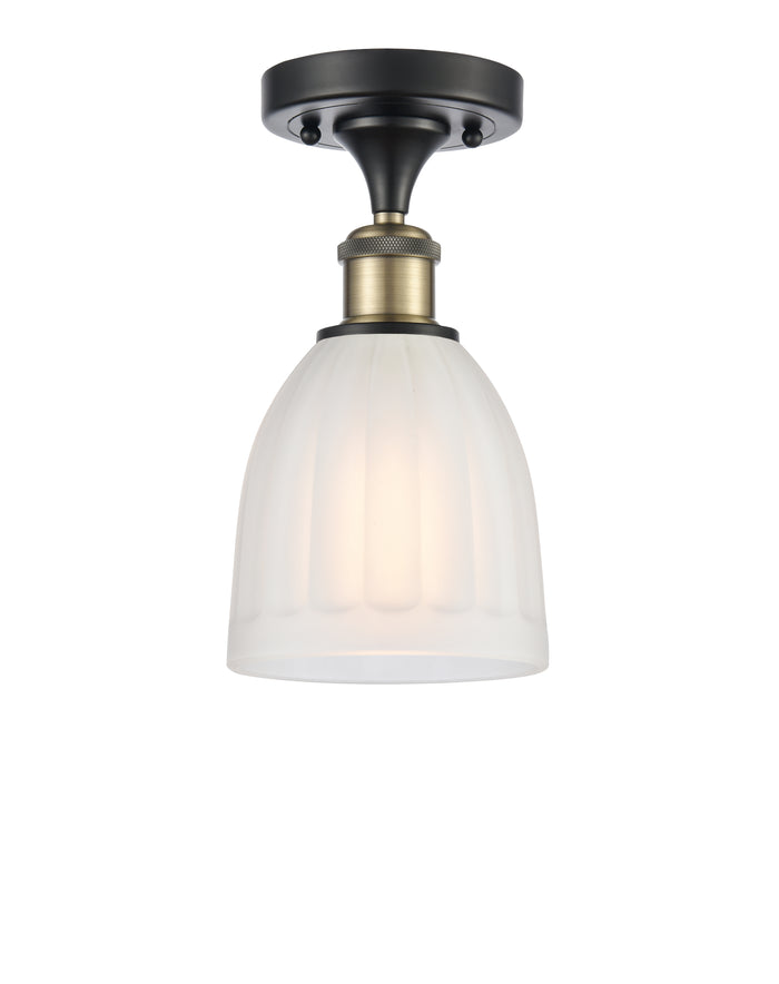Edison Semi-Flush Mount Brushed Satin Nickel