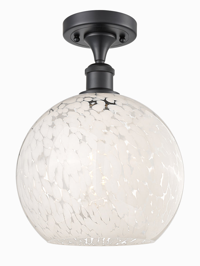 Edison Semi-Flush Mount Brushed Satin Nickel