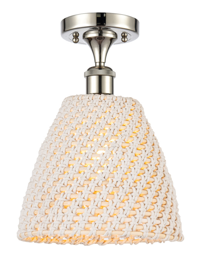 Edison Semi-Flush Mount Brushed Satin Nickel