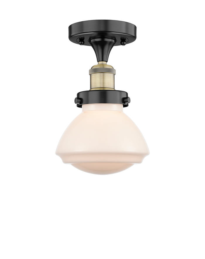 Edison Semi-Flush Mount Brushed Satin Nickel
