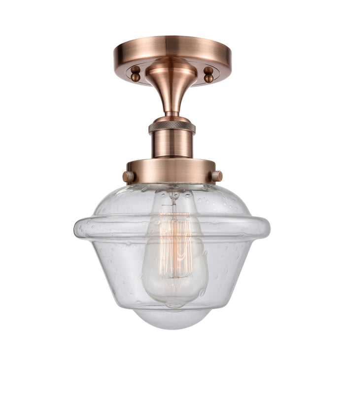 Edison Semi-Flush Mount Brushed Satin Nickel