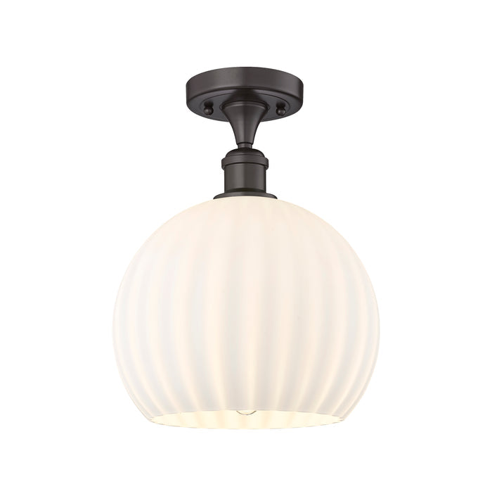 Edison Semi-Flush Mount Brushed Satin Nickel