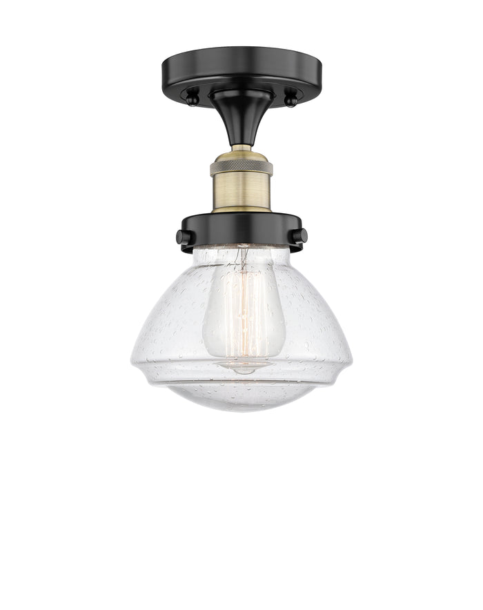 Edison Semi-Flush Mount Brushed Satin Nickel