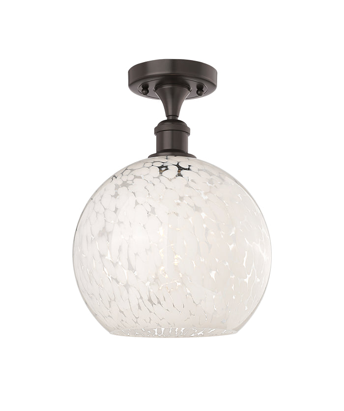 Edison Semi-Flush Mount Brushed Satin Nickel
