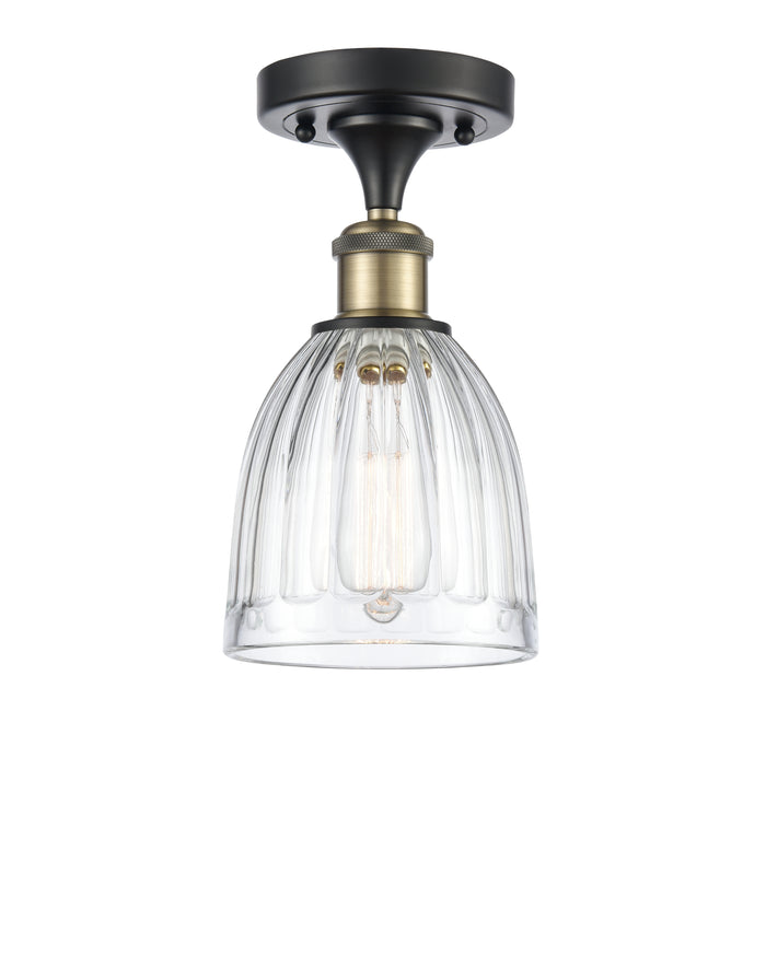 Edison Semi-Flush Mount Brushed Satin Nickel