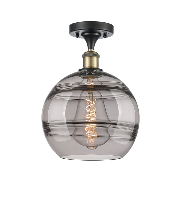 Edison Semi-Flush Mount Brushed Satin Nickel