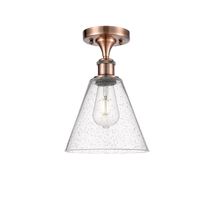 Edison Semi-Flush Mount Brushed Satin Nickel