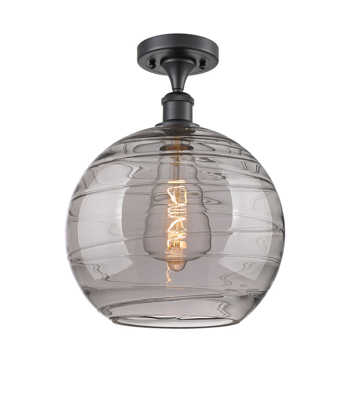 Edison Semi-Flush Mount Brushed Satin Nickel