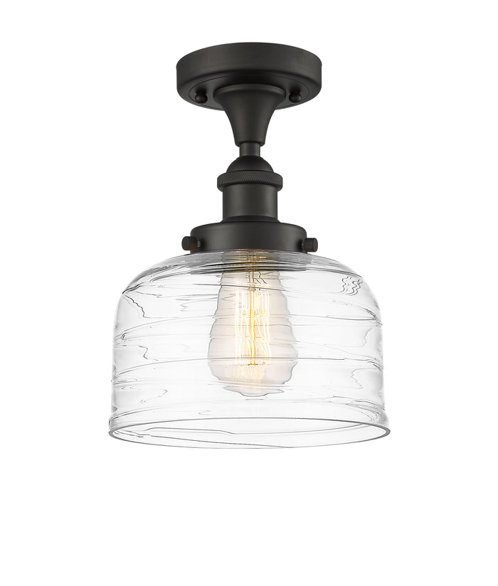 Edison Semi-Flush Mount Brushed Satin Nickel