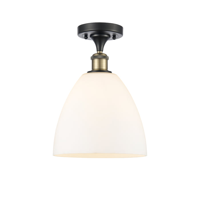 Edison Semi-Flush Mount Brushed Satin Nickel