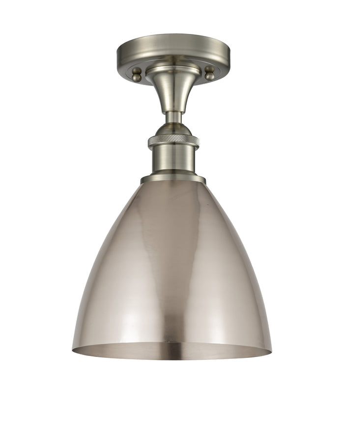 Edison Semi-Flush Mount Brushed Satin Nickel