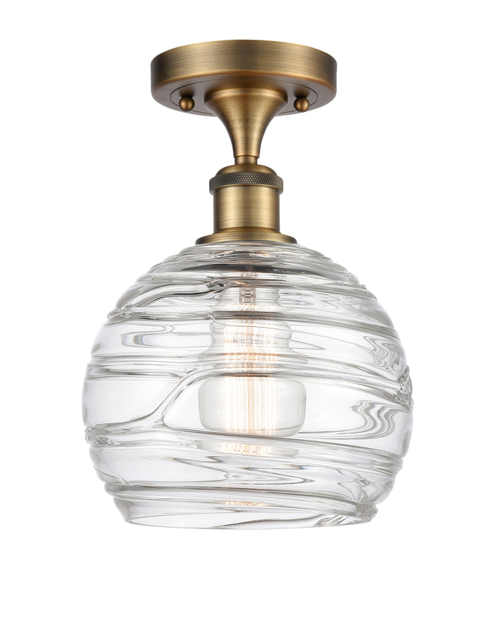 Edison Semi-Flush Mount Brushed Satin Nickel