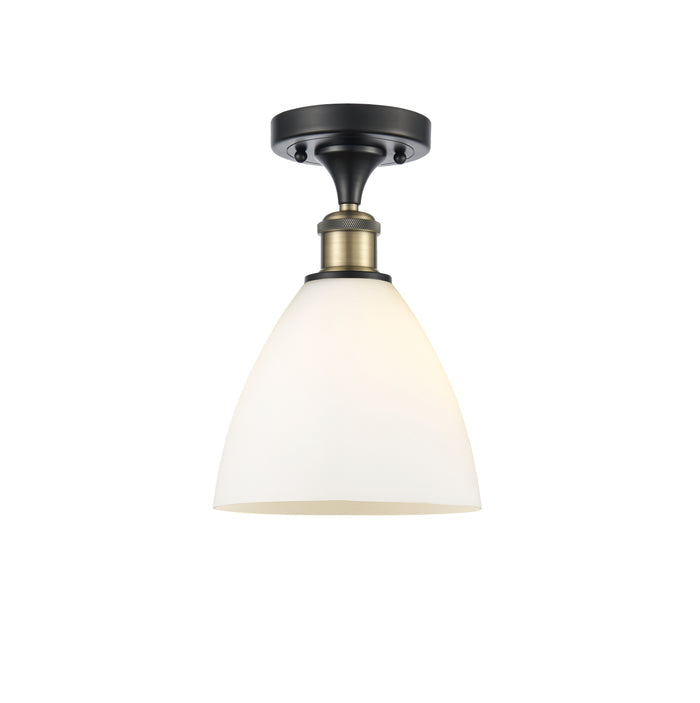Edison Semi-Flush Mount Brushed Satin Nickel
