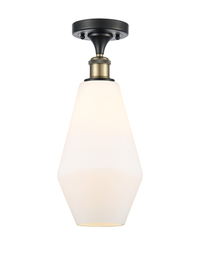Edison Semi-Flush Mount Brushed Satin Nickel