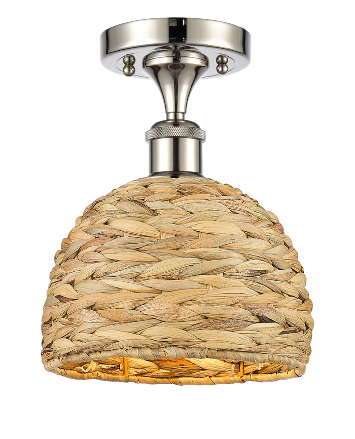 Edison Semi-Flush Mount Brushed Satin Nickel