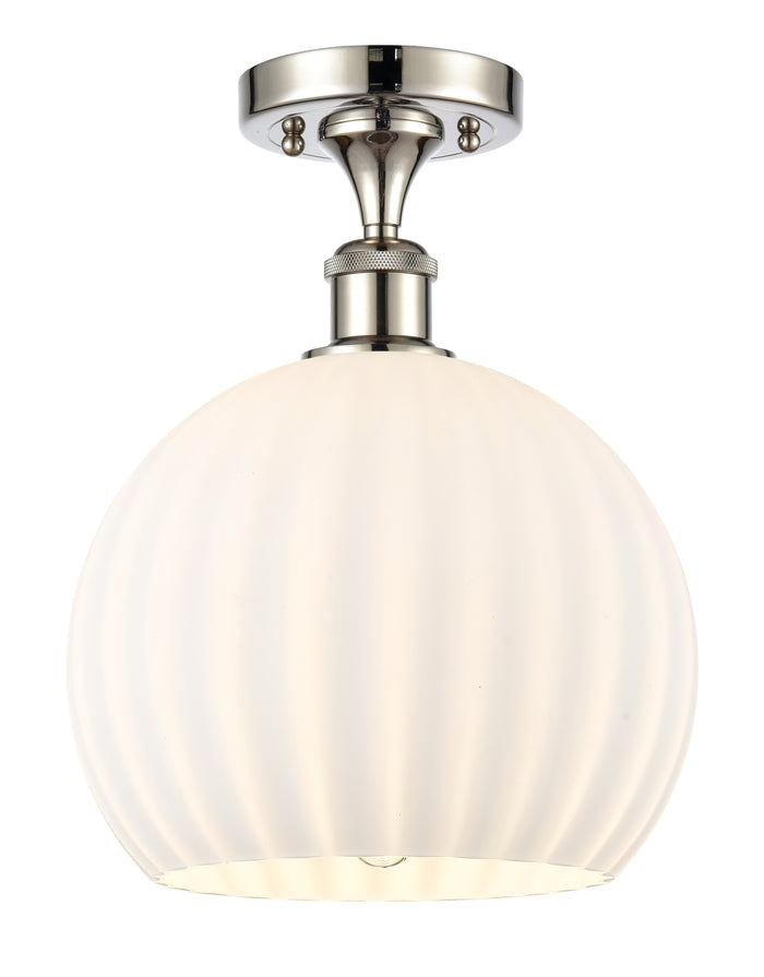 Edison Semi-Flush Mount Brushed Satin Nickel