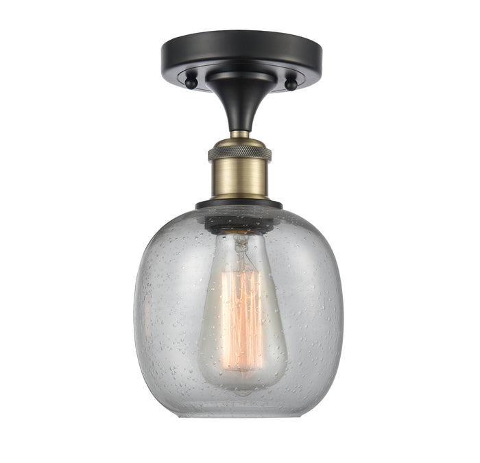 Edison Semi-Flush Mount Brushed Satin Nickel