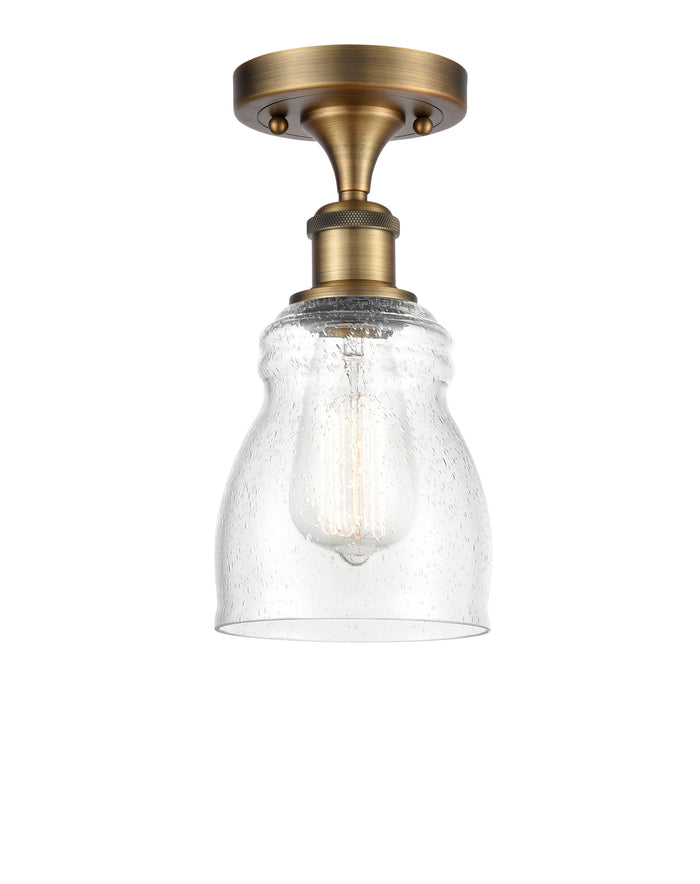 Edison Semi-Flush Mount Brushed Satin Nickel