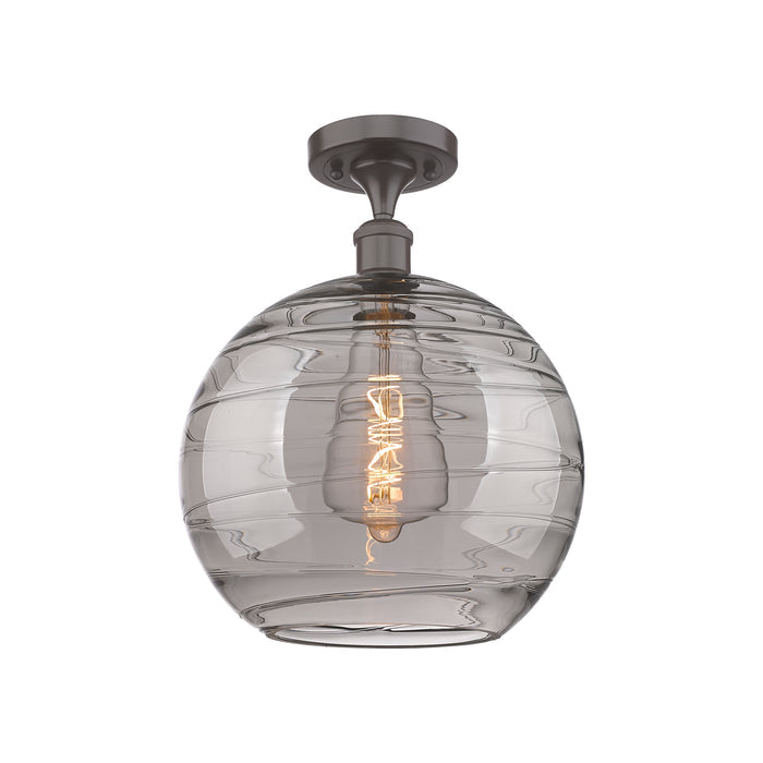 Edison Semi-Flush Mount Brushed Satin Nickel