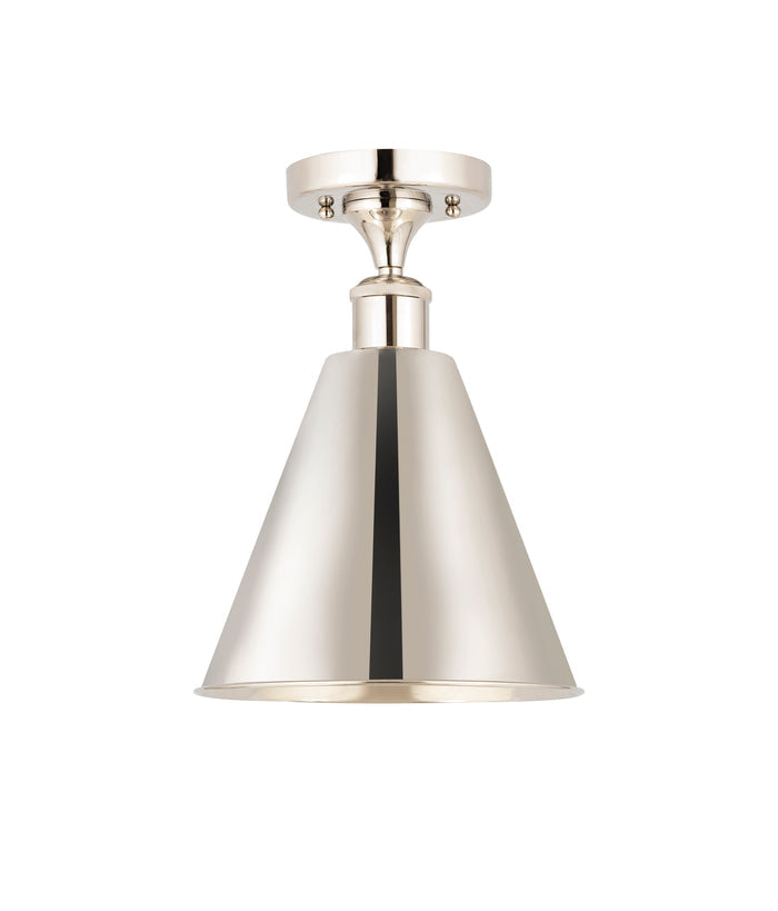 Edison Semi-Flush Mount Brushed Satin Nickel