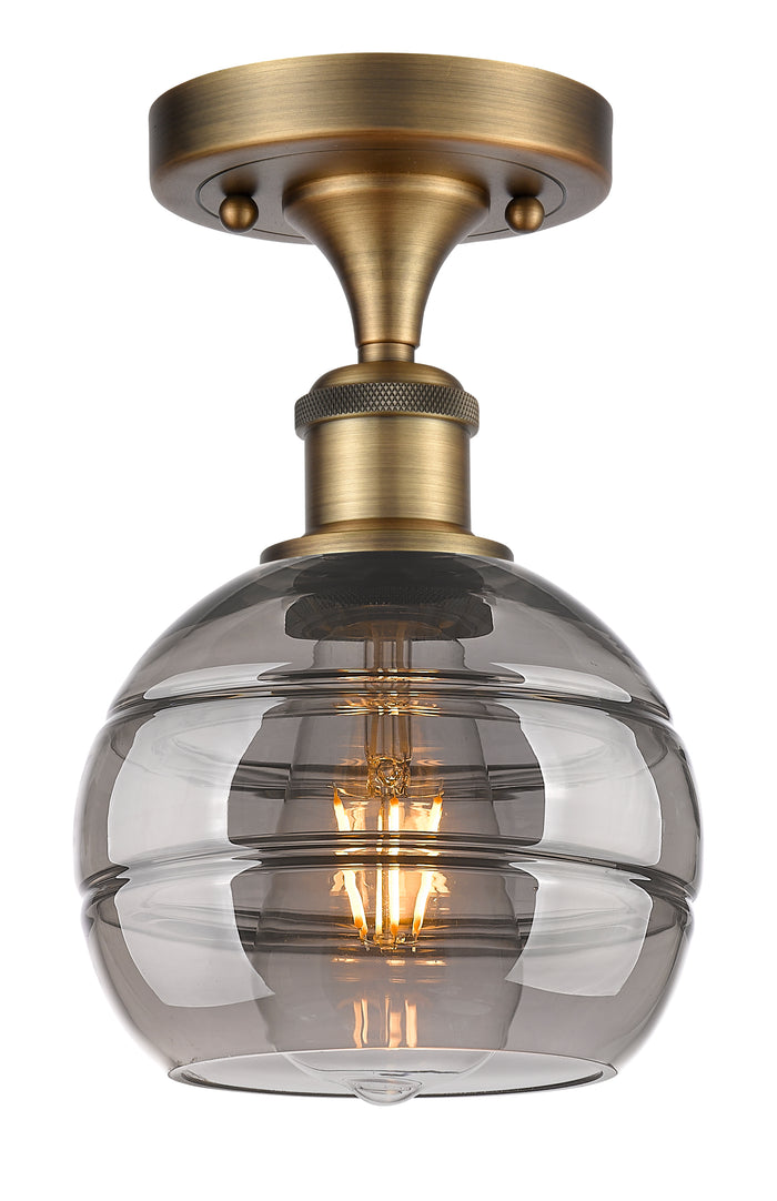 Edison Semi-Flush Mount Brushed Satin Nickel