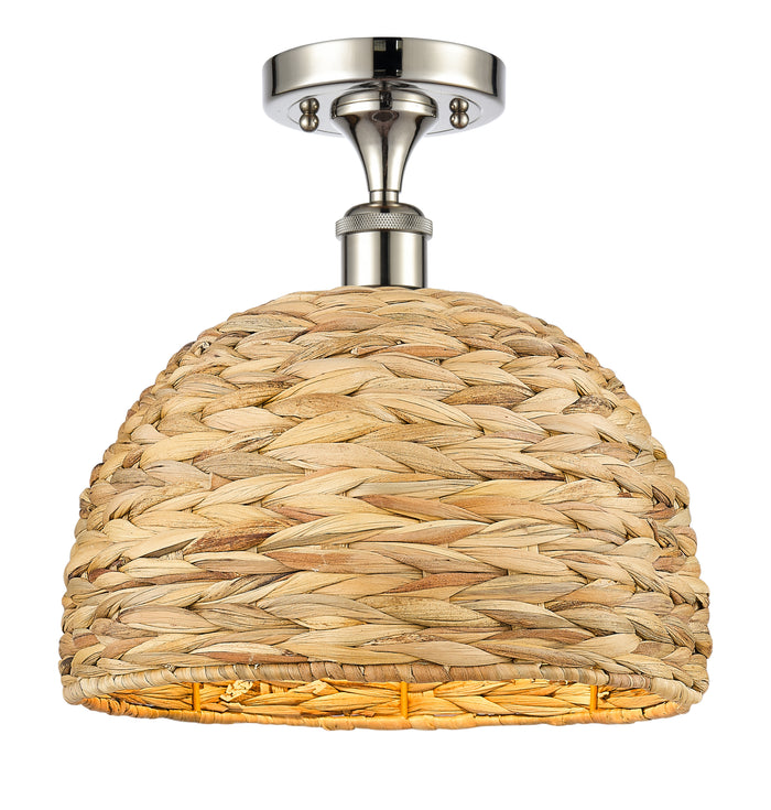 Edison Semi-Flush Mount Brushed Satin Nickel
