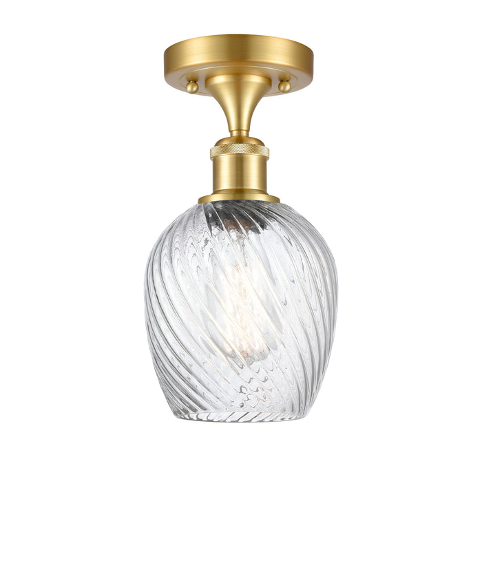 Satin Gold / Clear Spiral Fluted