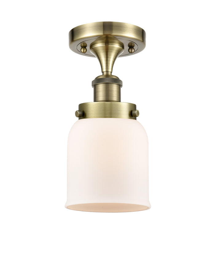 Edison Semi-Flush Mount Cast Brass Finish