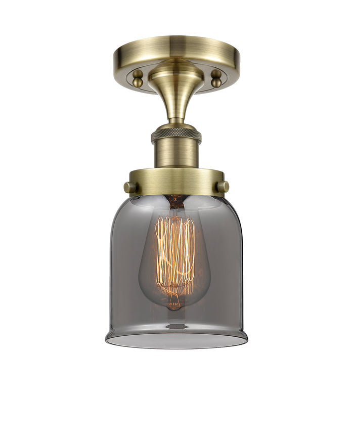 Edison Semi-Flush Mount Cast Brass Finish