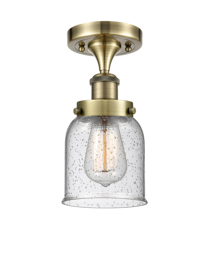 Edison Semi-Flush Mount Cast Brass Finish