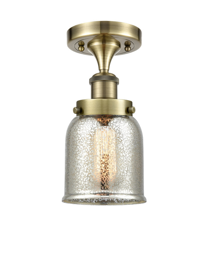 Edison Semi-Flush Mount Cast Brass Finish