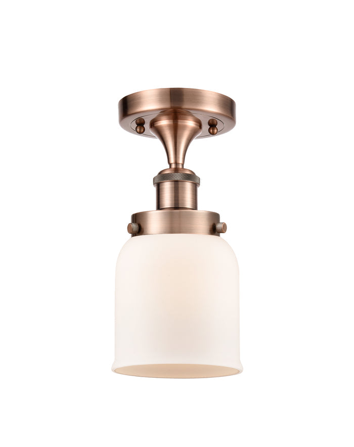 Edison Semi-Flush Mount Cast Brass Finish