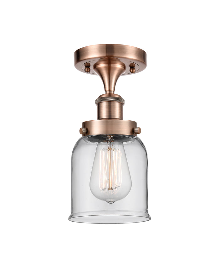 Edison Semi-Flush Mount Cast Brass Finish