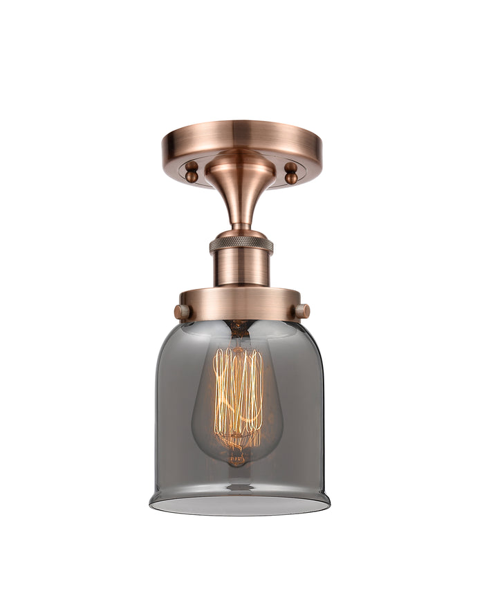 Edison Semi-Flush Mount Cast Brass Finish