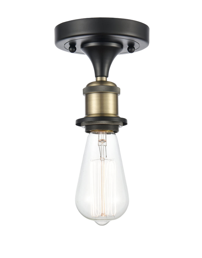 Edison Semi-Flush Mount Polished Nickel