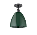 Edison Semi-Flush Mount Satin Nickel Finish