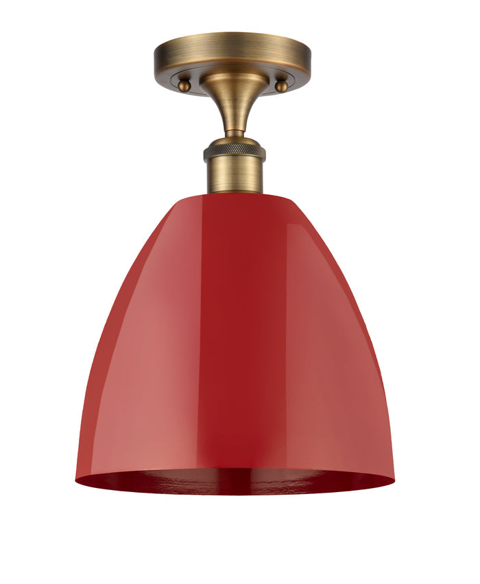 Edison Semi-Flush Mount Satin Nickel Finish