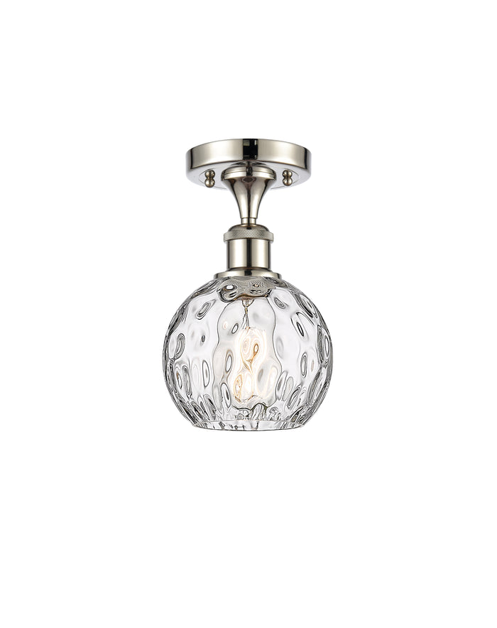Edison Semi-Flush Mount Water Glass Nickel