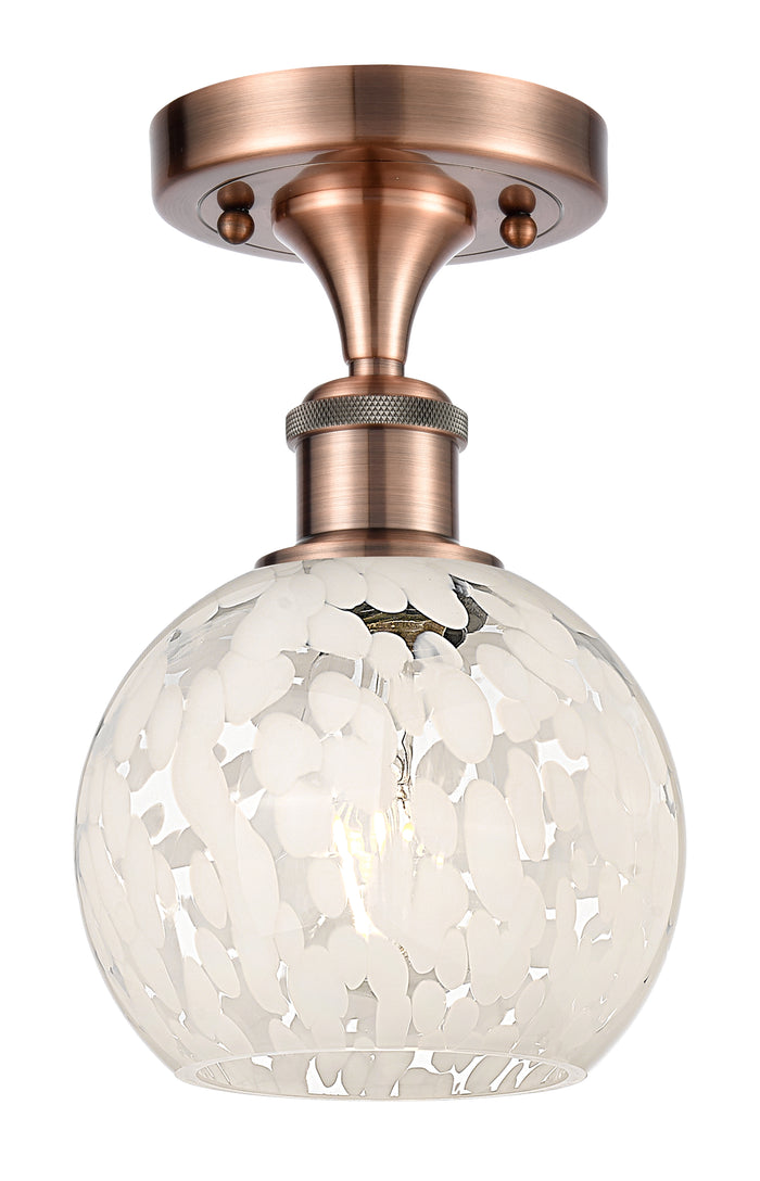 Edison White Mouchette Cast Brass Fixture