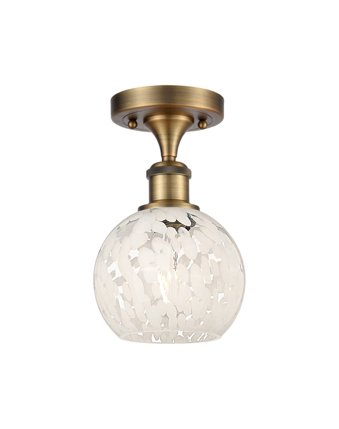 Edison White Mouchette Cast Brass Fixture
