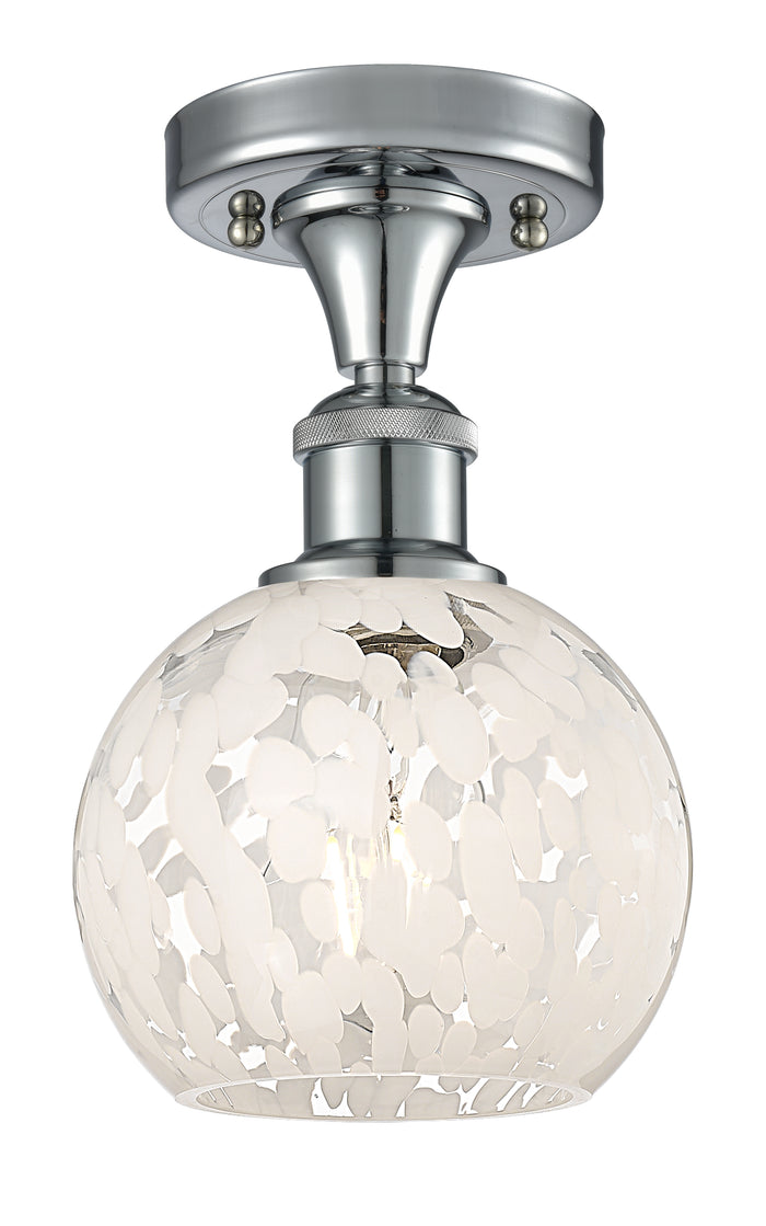 Edison White Mouchette Cast Brass Fixture
