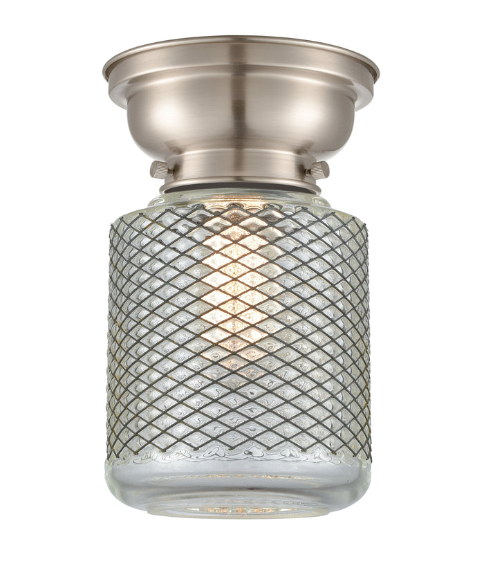 Brushed Satin Nickel / Clear Wire Mesh