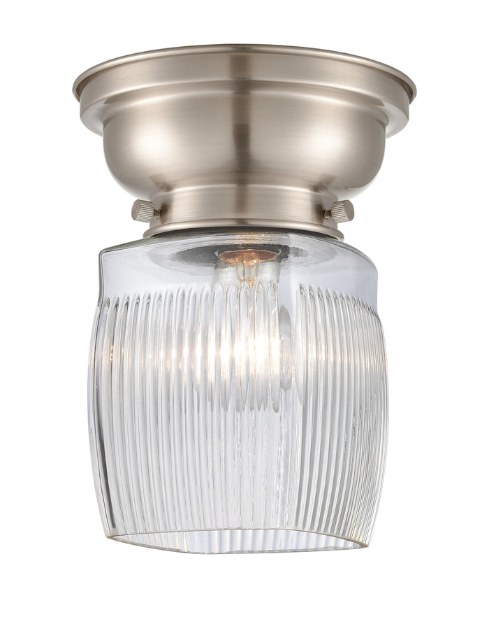Brushed Satin Nickel / Clear Halophane