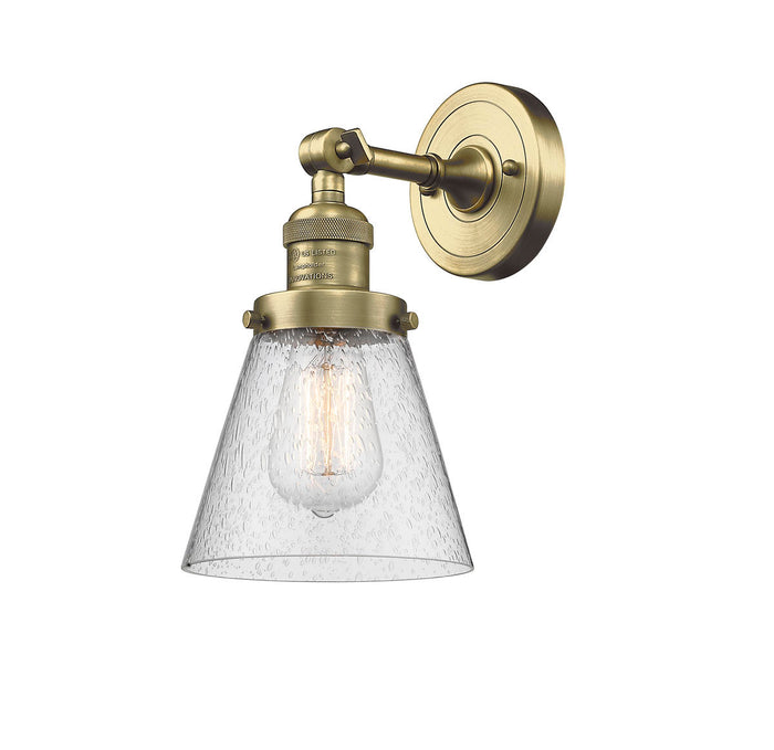 Franklin Restoration Sconce Brass Glass