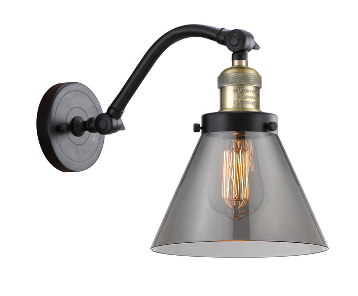 Black Antique Brass / Light Smoke