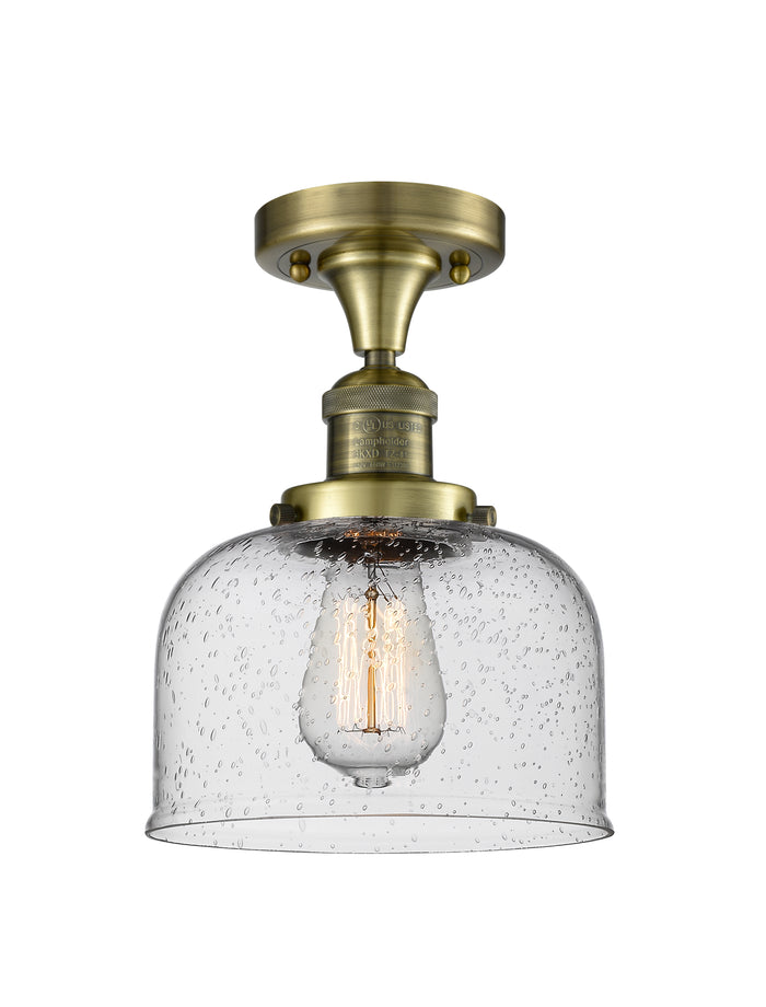 Franklin Semi-Flush Mount Brushed Nickel Brass